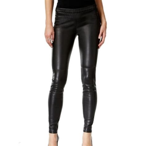 michael kors women's leather trousers